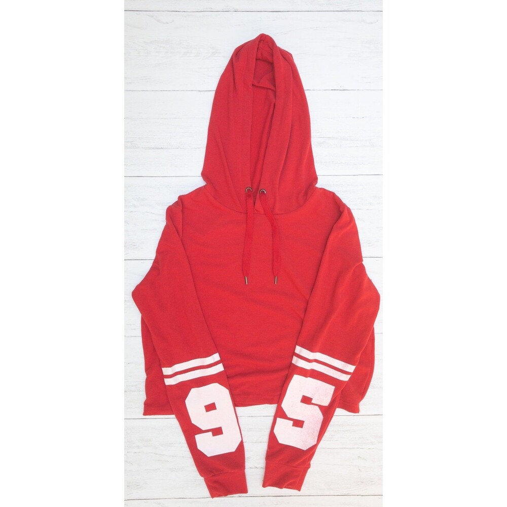 Rue21 cropped red hoodie Large